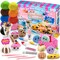 Original Stationery Mini Sweets & Desserts Air Dry Clay Kit, 10 Colors of Air Dry Clay and Over 30 Pieces in This DIY kit to Make Miniature Clay Food with Modeling Clay for Sculpting, Ages 3-14